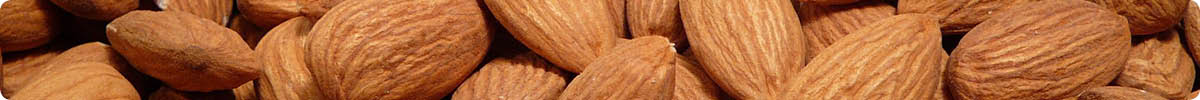 Close-up image of shelled whole almonds